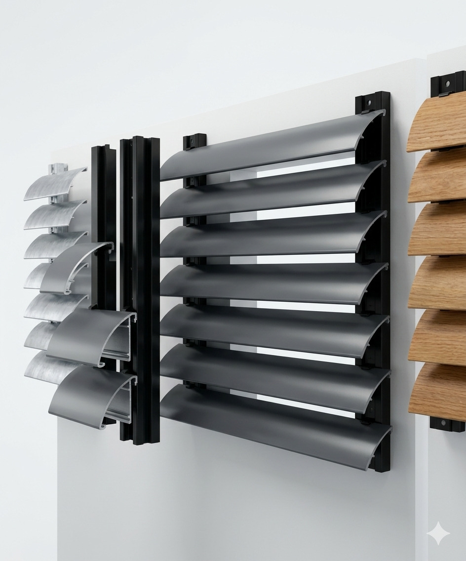 38R cladding louver system - aluminum/galvanized iron facade solution by Yashvi Infra Co
