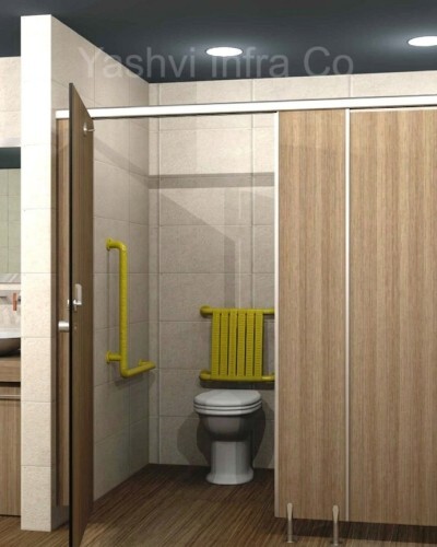 Accessible ADA-compliant cubicle toilet partition system by Yashvi Infra Co
