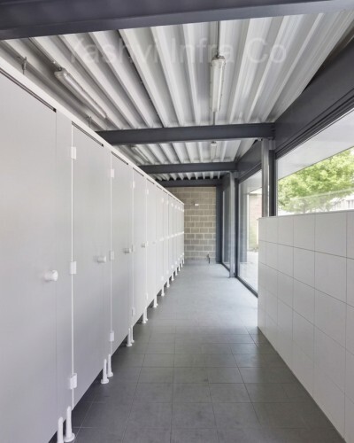 Aluminum cubicle toilet partition system - lightweight and corrosion-resistant by Yashvi Infra Co