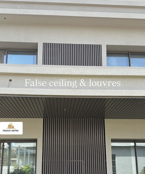 Metal false ceiling and exterior louver installation in Valsad by Yashvi Infra Co