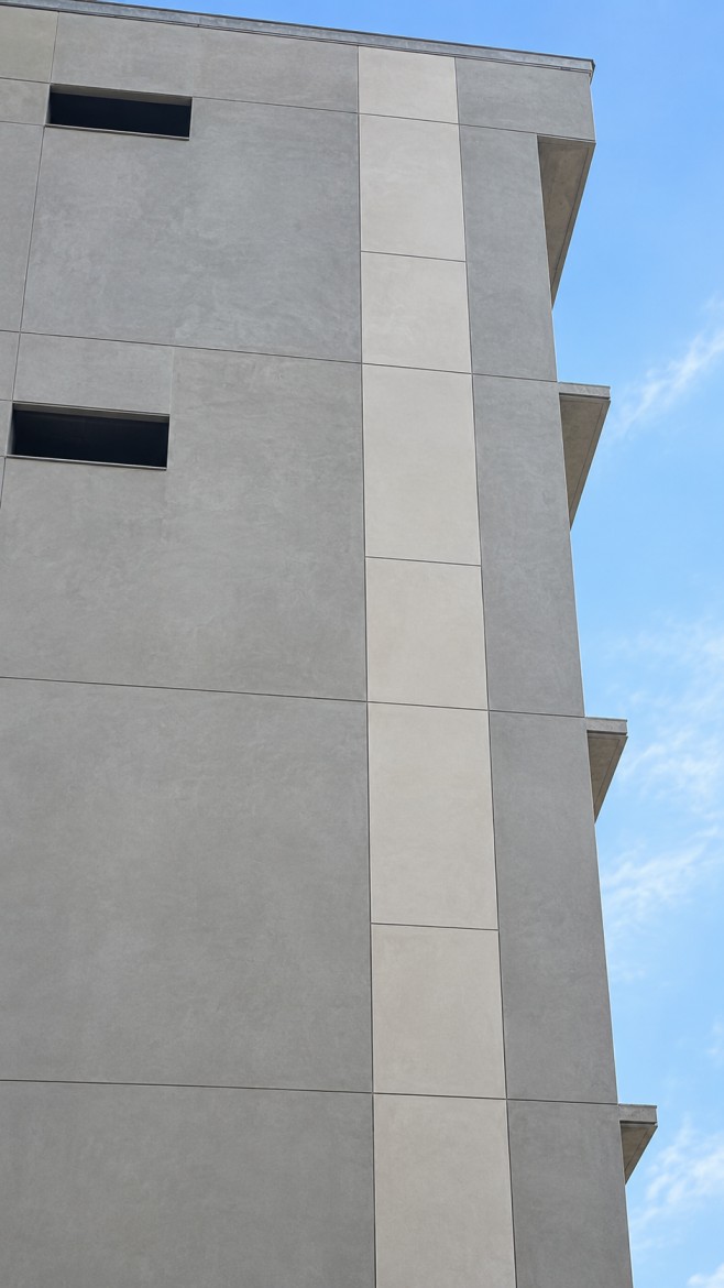 Fiber cement board exterior cladding installation by Yashvi Infra Co in Ahmedabad Gujarat