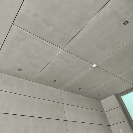 Fiber cement cladding panel for exterior building facade installation by Yashvi Infra Co Ahmedabad