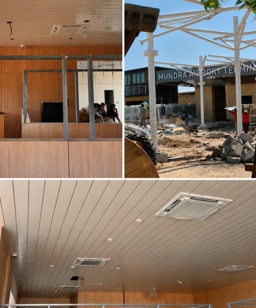 Interior false ceiling Adani Airport Mundra — Yashvi Infra Co