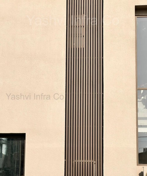 U-Shape P25 louver system - 25mm pitch aluminum/galvanized iron blade design by Yashvi Infra Co